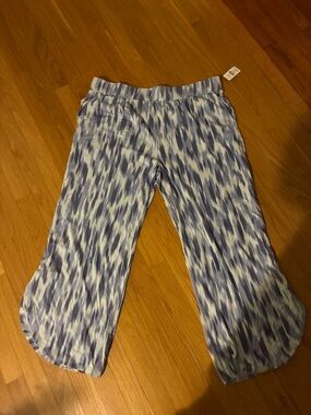NEW!  L.L. Bean Light Blue & Navy Soft Sleep Pants